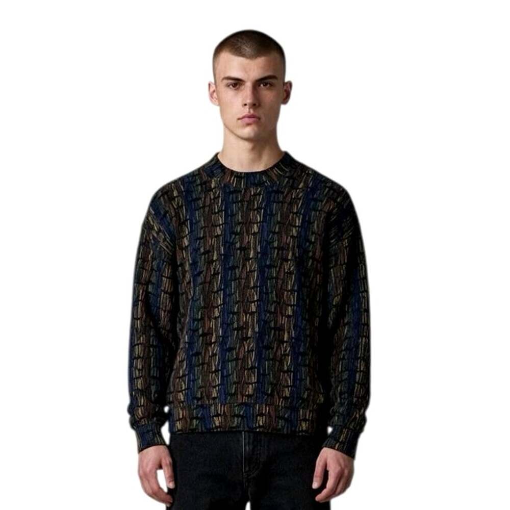 Jhane Barnes 1990s Geometric Wool Blend Size Large Unisex Vintage Sweater